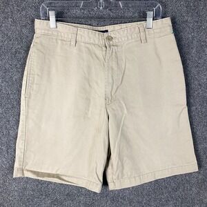 Austin Chino Shorts Men's Size‎ 33 100% Cotton Beige Adults